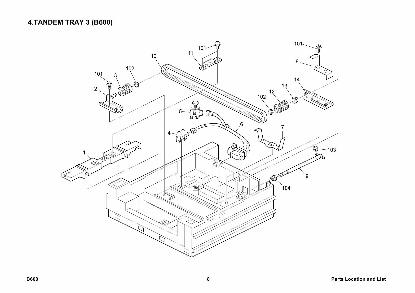 RICOH Options B600 LARGE-CAPACITY-TRAY-PS560-PS600 Parts Catalog PDF download-5